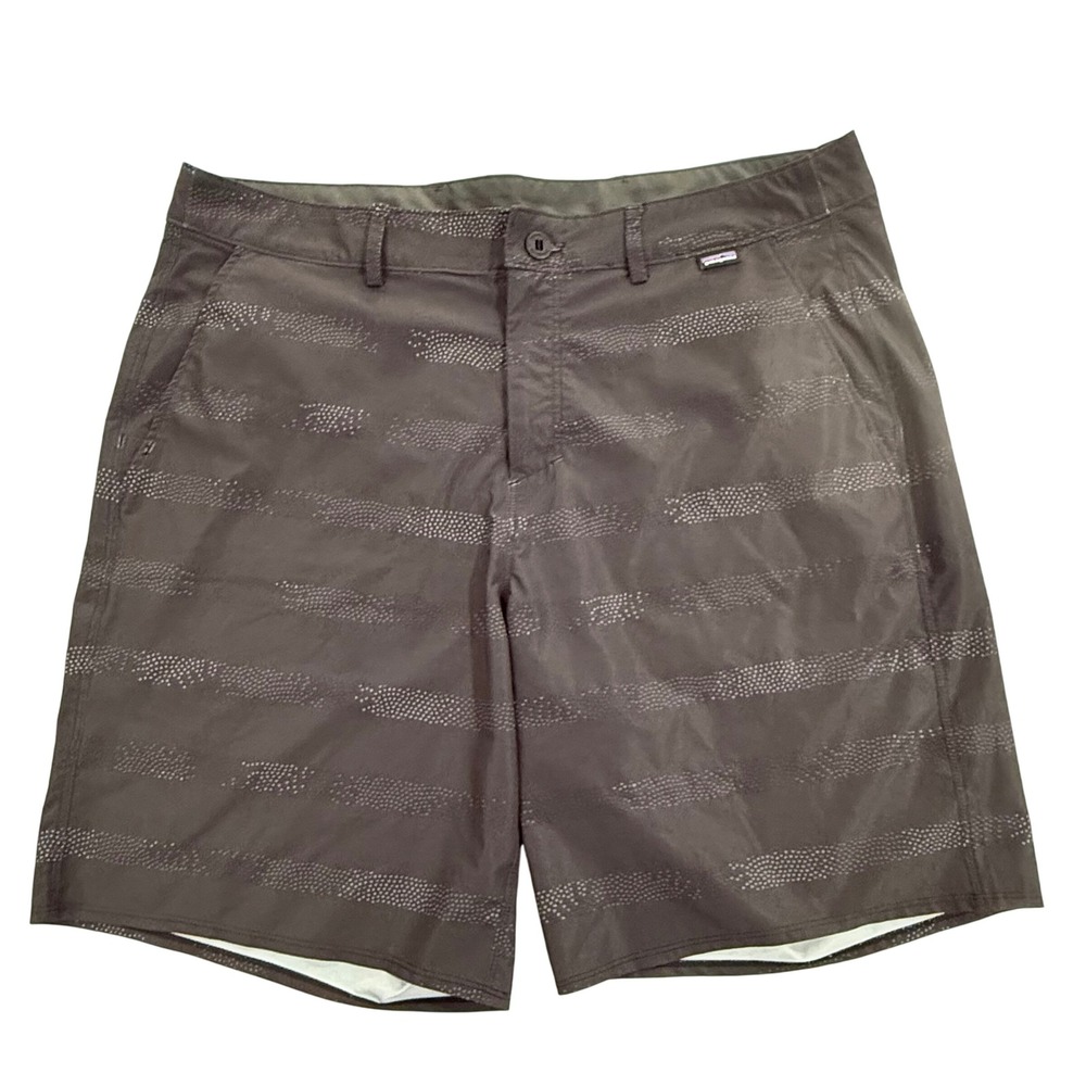 Patagonia Board Shorts Mens 33 Gray Stripe Hydro Series Swim Surf 102